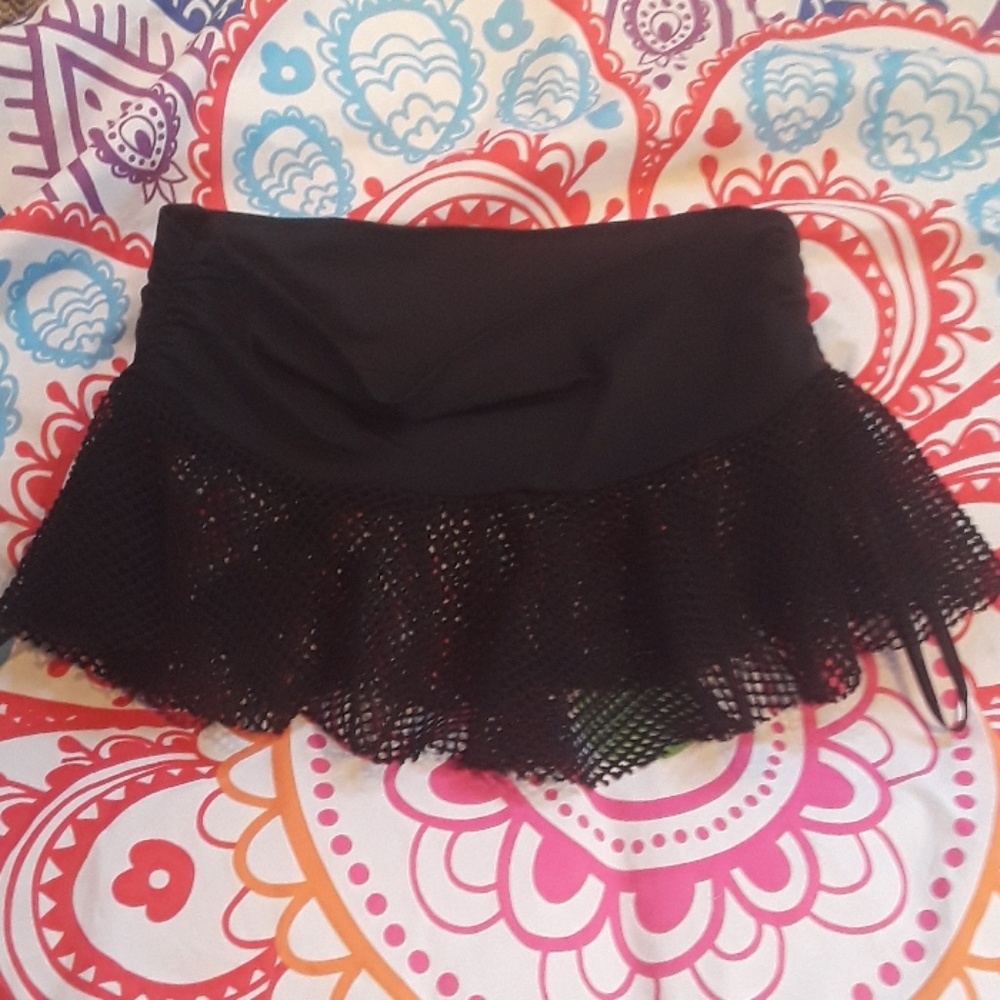 Spandex / Mesh Rave Mini Skirt